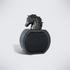 Dubai Millennium bottle with black horse-head cap and matte panel, 80 ml Arabic perfume for men
